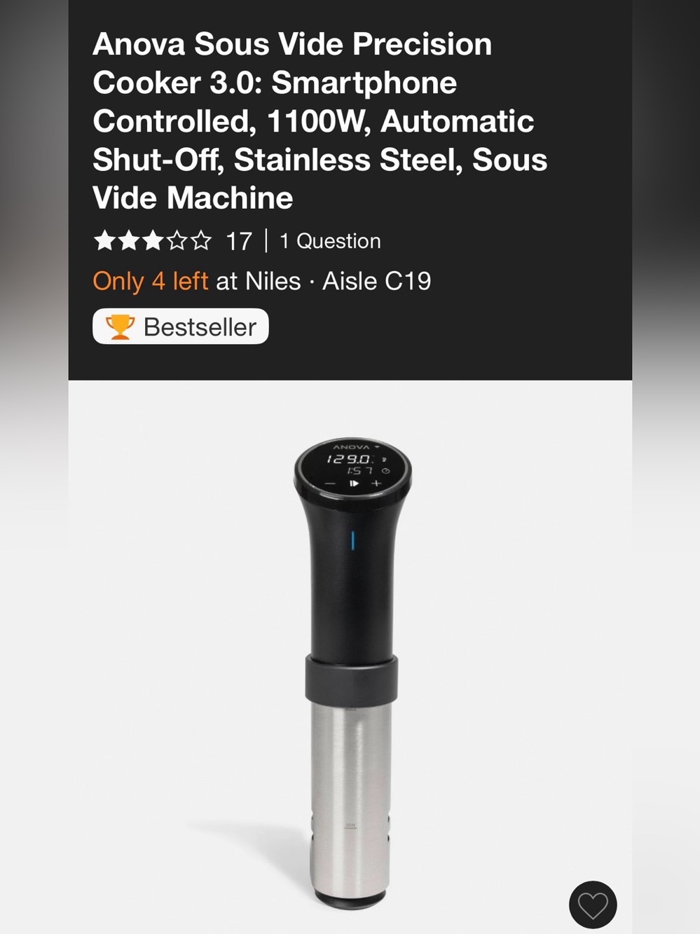 Anova Sous Vide Precision Cooker